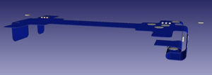 3D render showing a flexible PCB